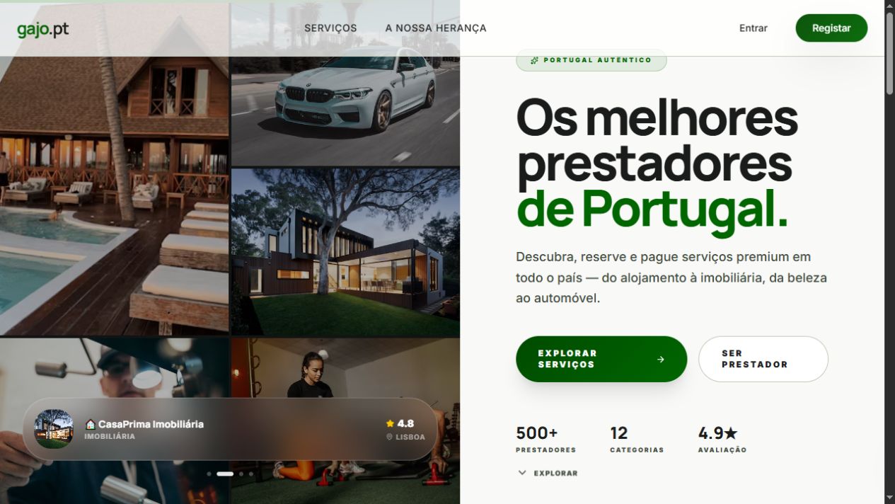 Página pública de Gajo.pt